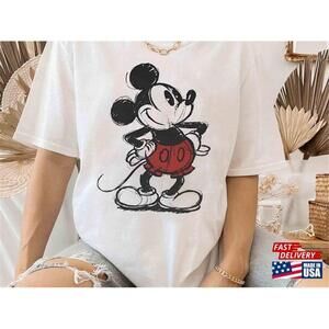 Disney Mickey  Friends Cute Minnie Mouse Doodle Shirt Hollywood Unisex Tshirt